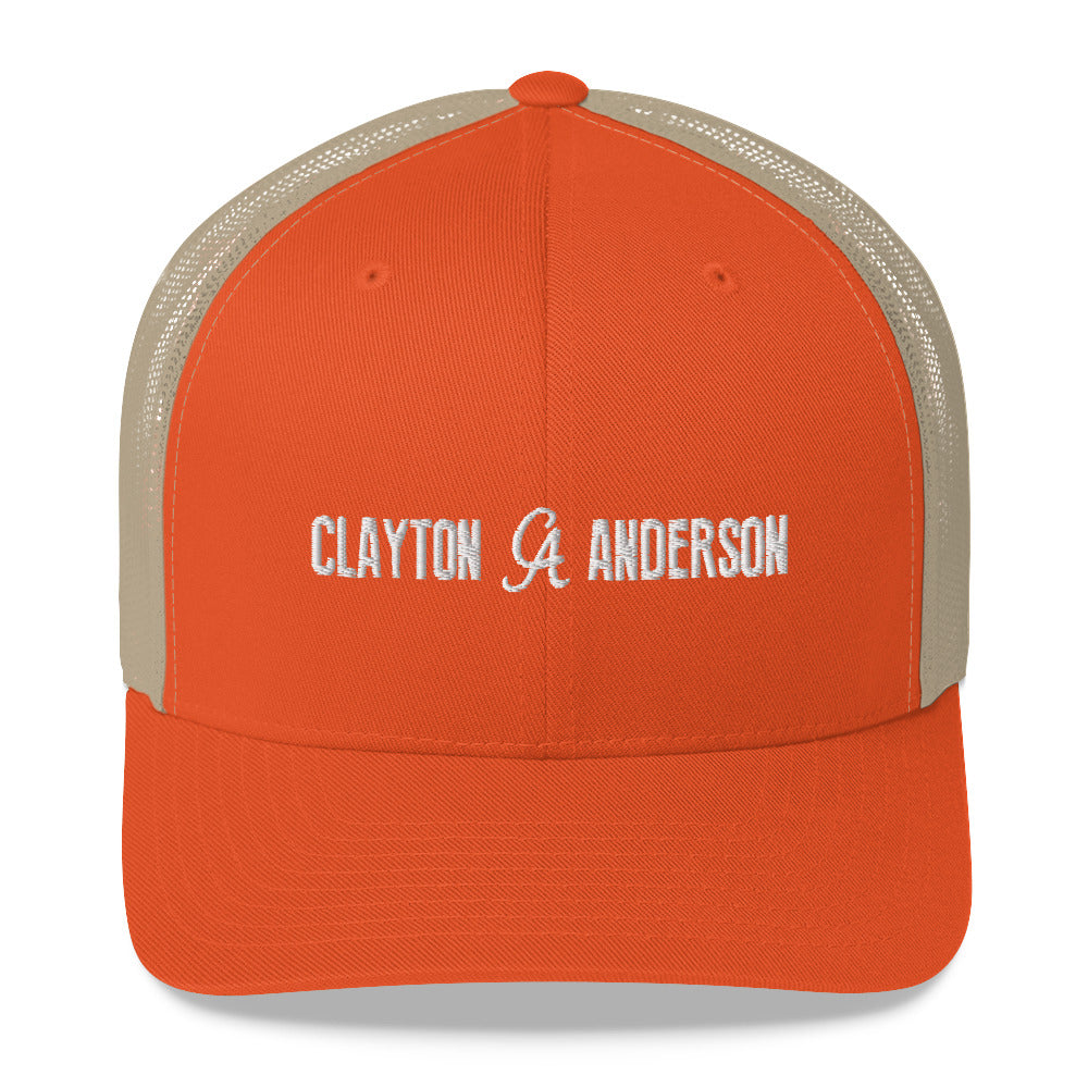 Clayton Anderson - Logo Trucker Cap (white embroidered)