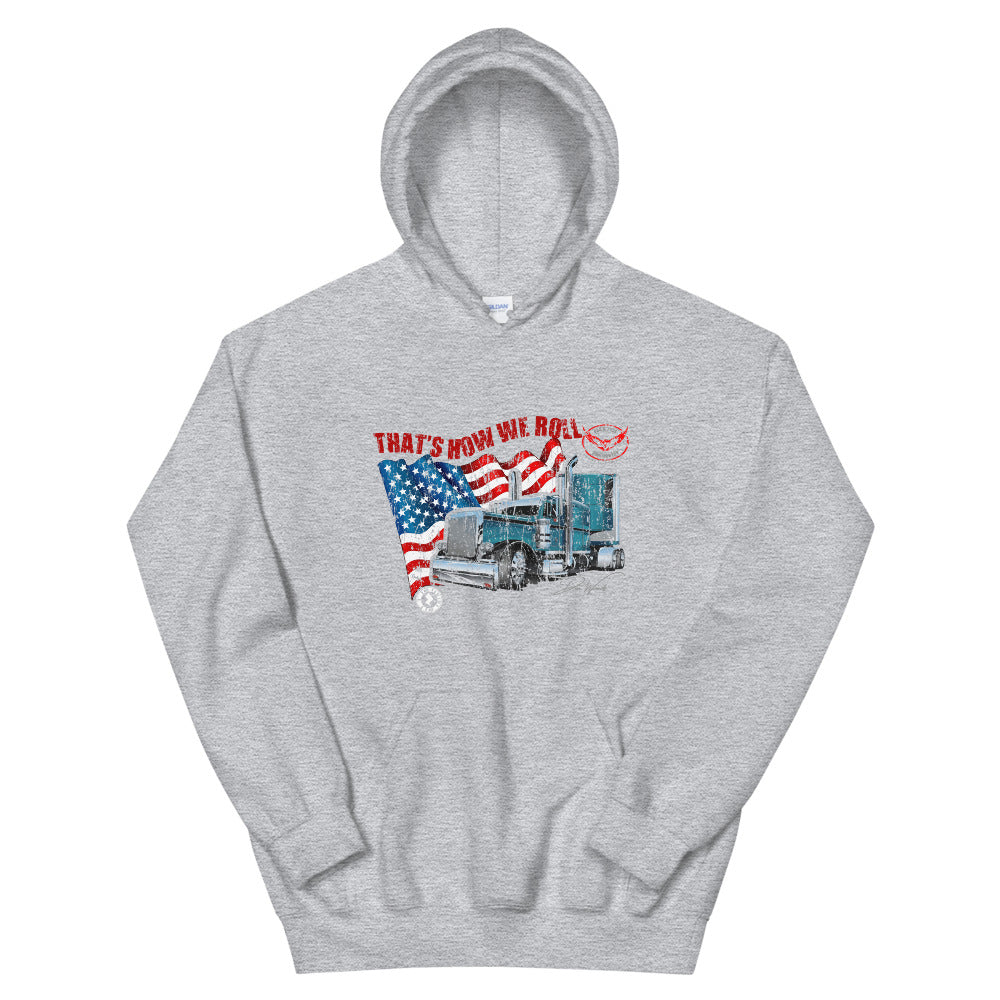 Don Woods - "That's How We Roll Blue Truck" - Unisex Hoodie