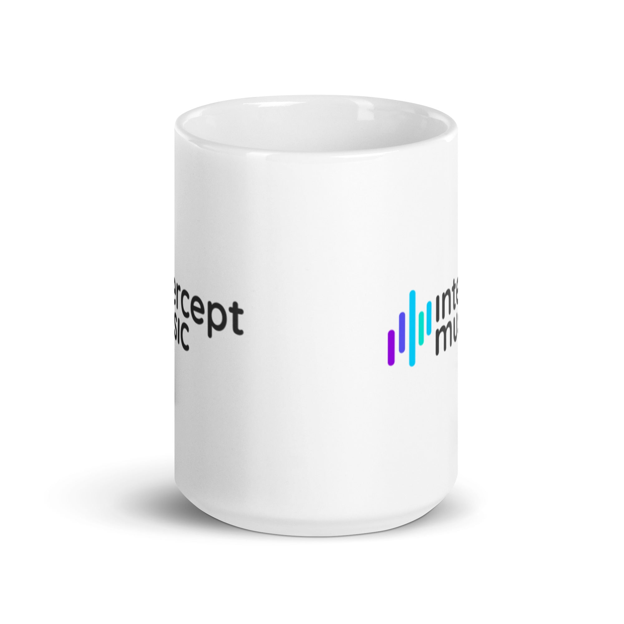 Intercept Music - White glossy mug