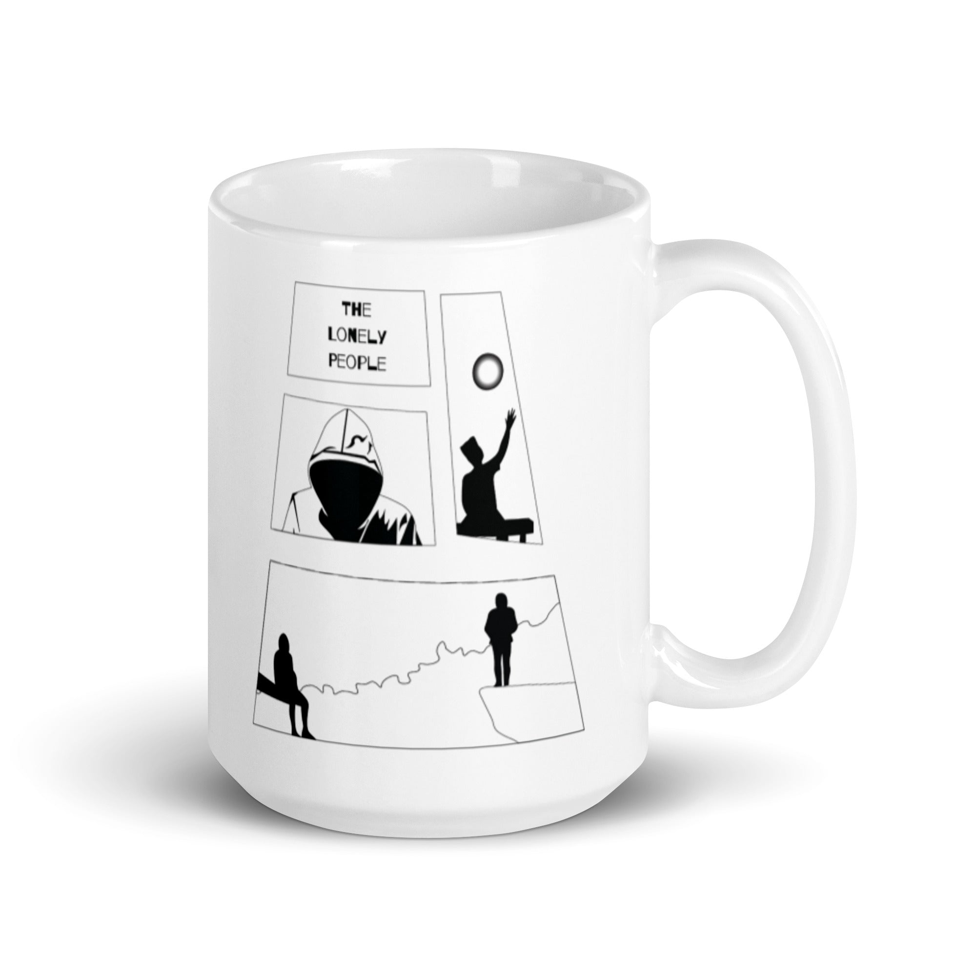 The Lonely People - White glossy mug